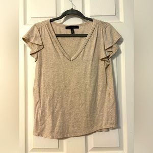 WHBM flutter sleeve top